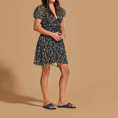 Olukai Tiare Slide Leather Slide Sandals - Black | Women Leather