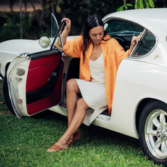 Olukai Tiare Slide Leather Slide Sandals - Fox | Women Slides