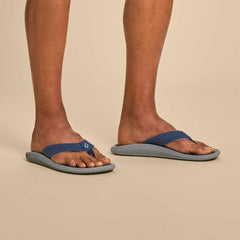 Olukai Ulele Beach Sandals - Blue Depth / Charcoal | Men Water-Friendly