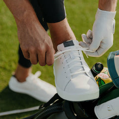 Olukai Wai‘alae Waterproof Leather Golf Shoes - White | Men Golf