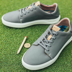 Olukai Wailea Waterproof Leather Golf Shoes - Stone | Women Golf