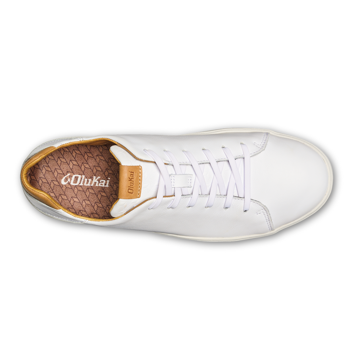 Lae‘ahi Lī ‘Ili Men's Leather Sneakers - Bright White | OluKai Men