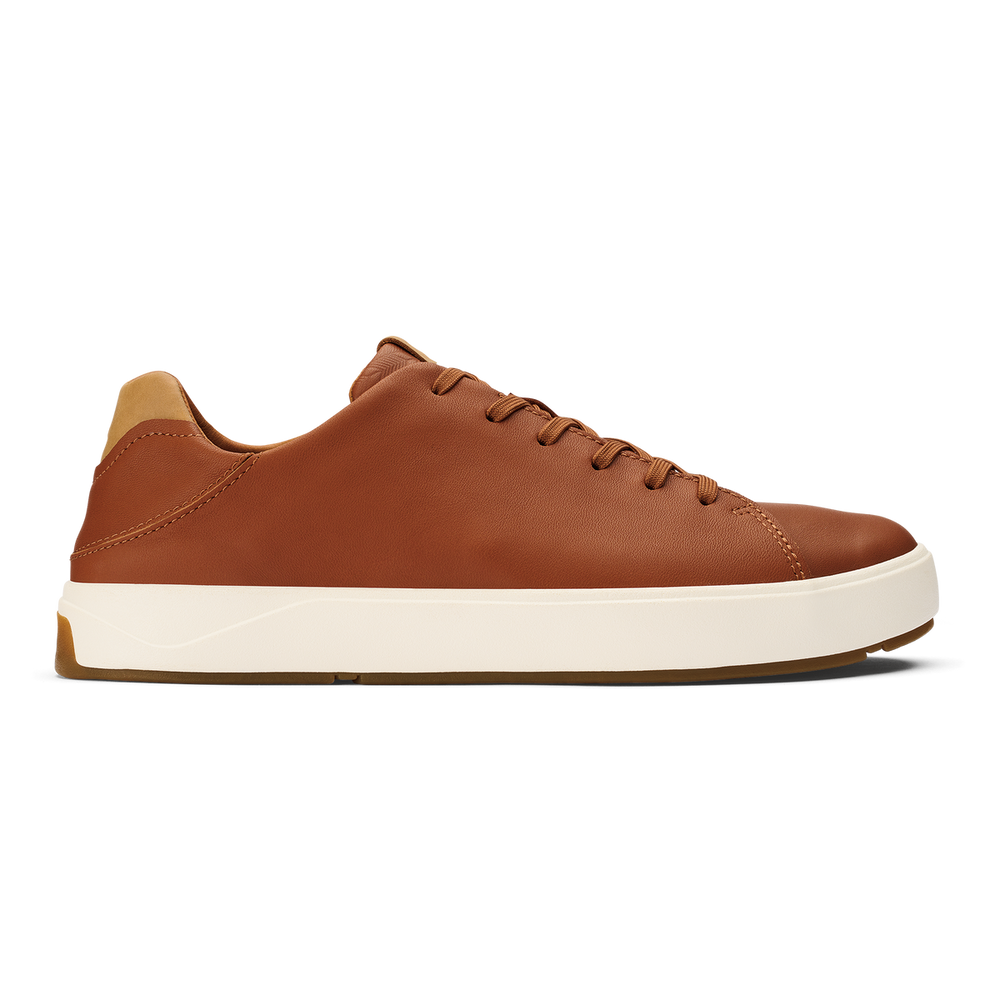 Lae‘ahi Lī ‘Ili Men's Leather Sneakers - Kukui Brown | OluKai Men