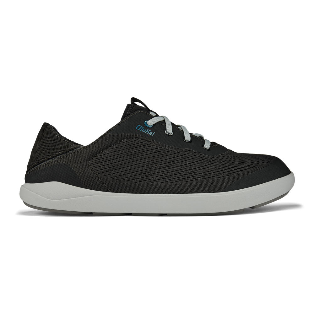 Moku Pae Men's Boat Shoes - Black / Blue Coral | OluKai Men