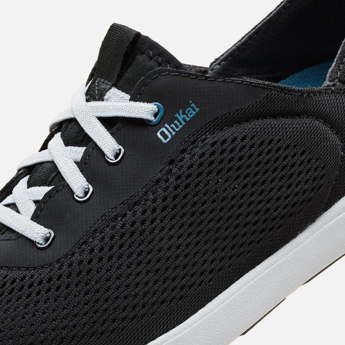 Moku Pae Men's Boat Shoes - Black / Blue Coral | OluKai Men