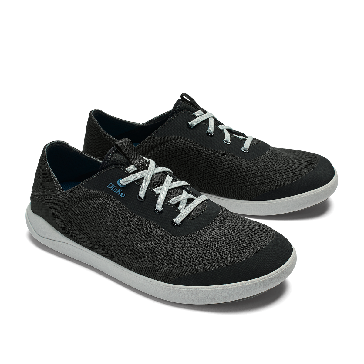 Moku Pae Men's Boat Shoes - Black / Blue Coral | OluKai Men