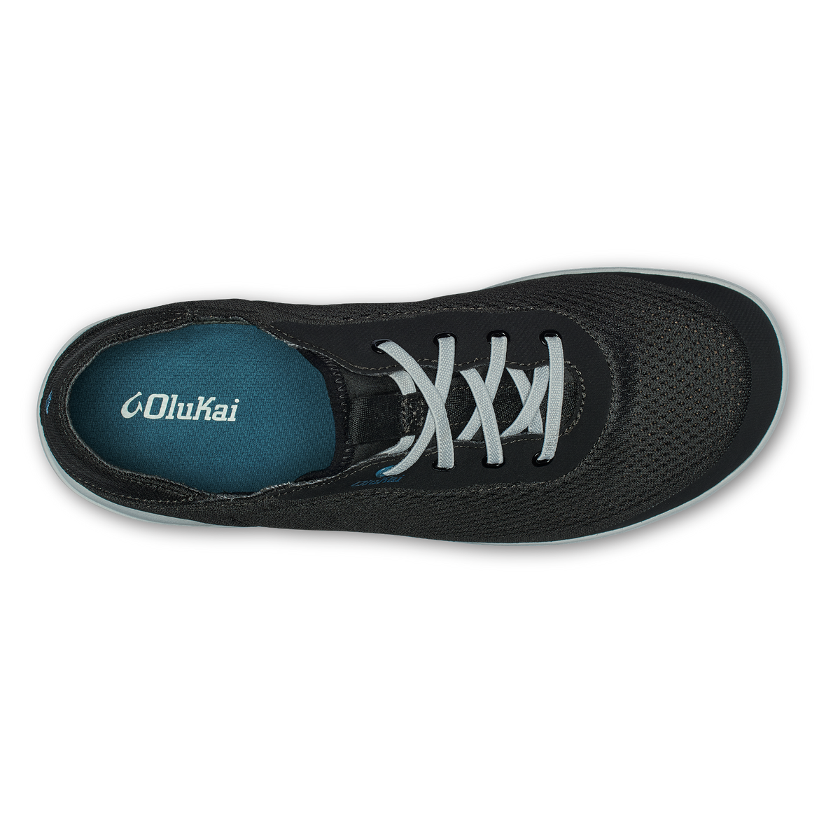 Moku Pae Men's Boat Shoes - Black / Blue Coral | OluKai Men