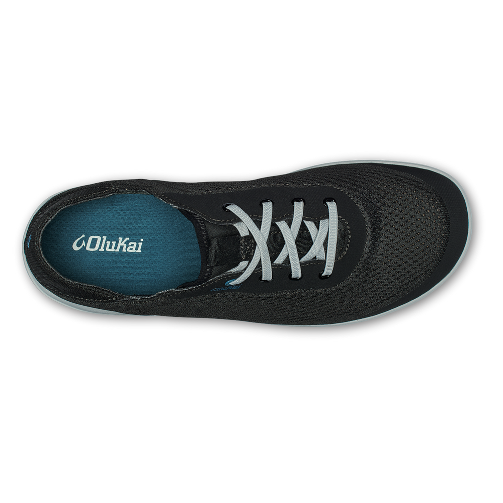 Moku Pae Men's Boat Shoes - Black / Blue Coral | OluKai Men