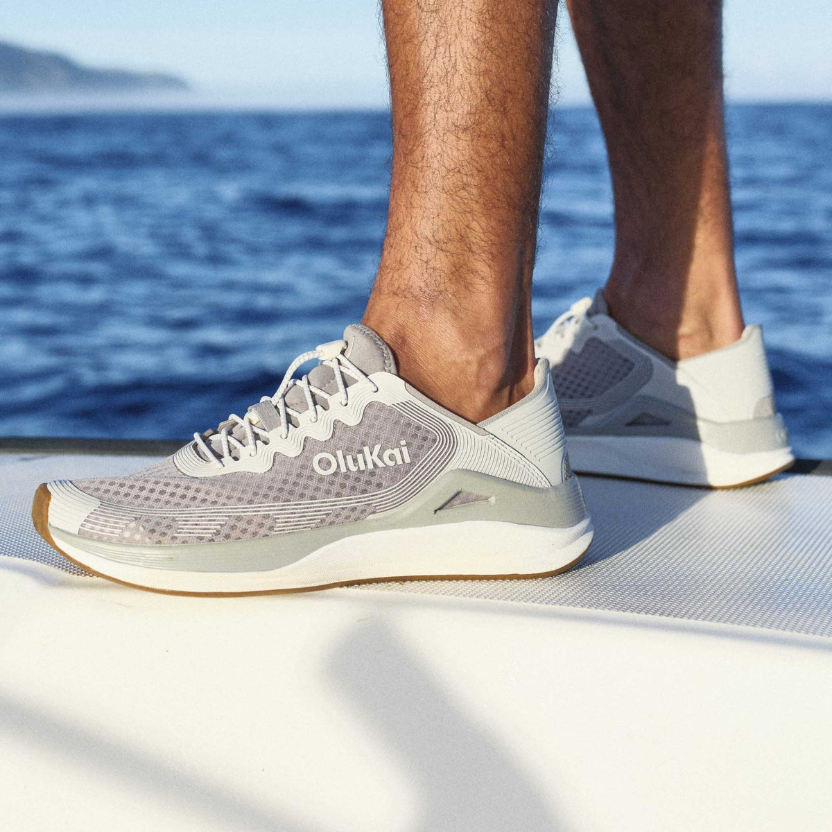 ‘Ahi Men’s Water Boat Shoes - Ash / Sterling | OluKai Men