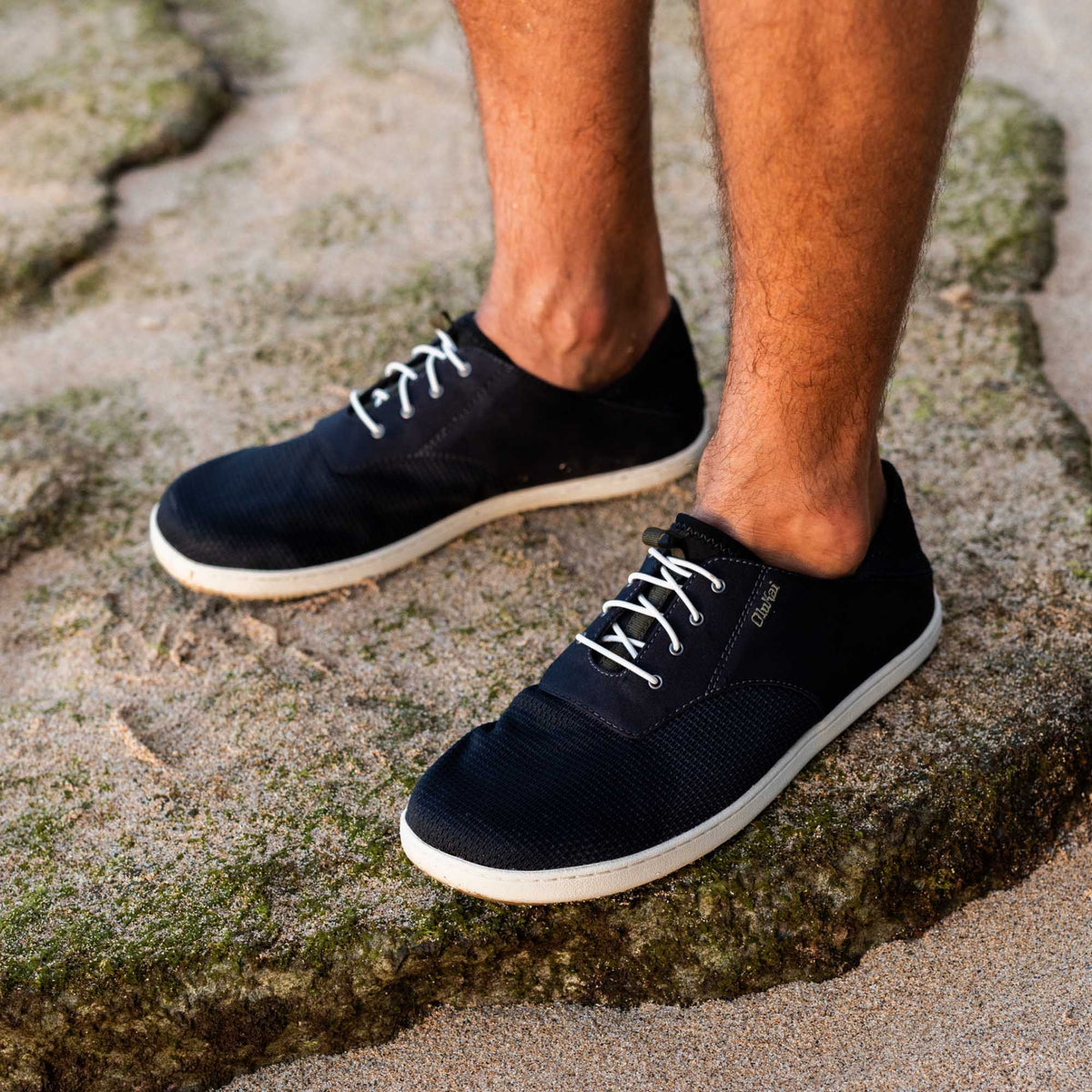 Nohea Moku Men's Boat Shoes - Black | OluKai Men