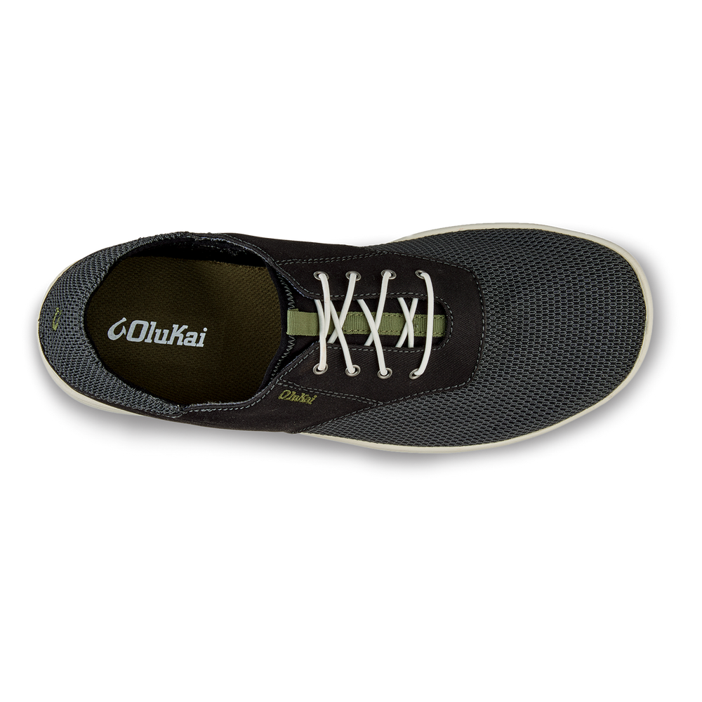 Nohea Moku Men's Boat Shoes - Black | OluKai Men