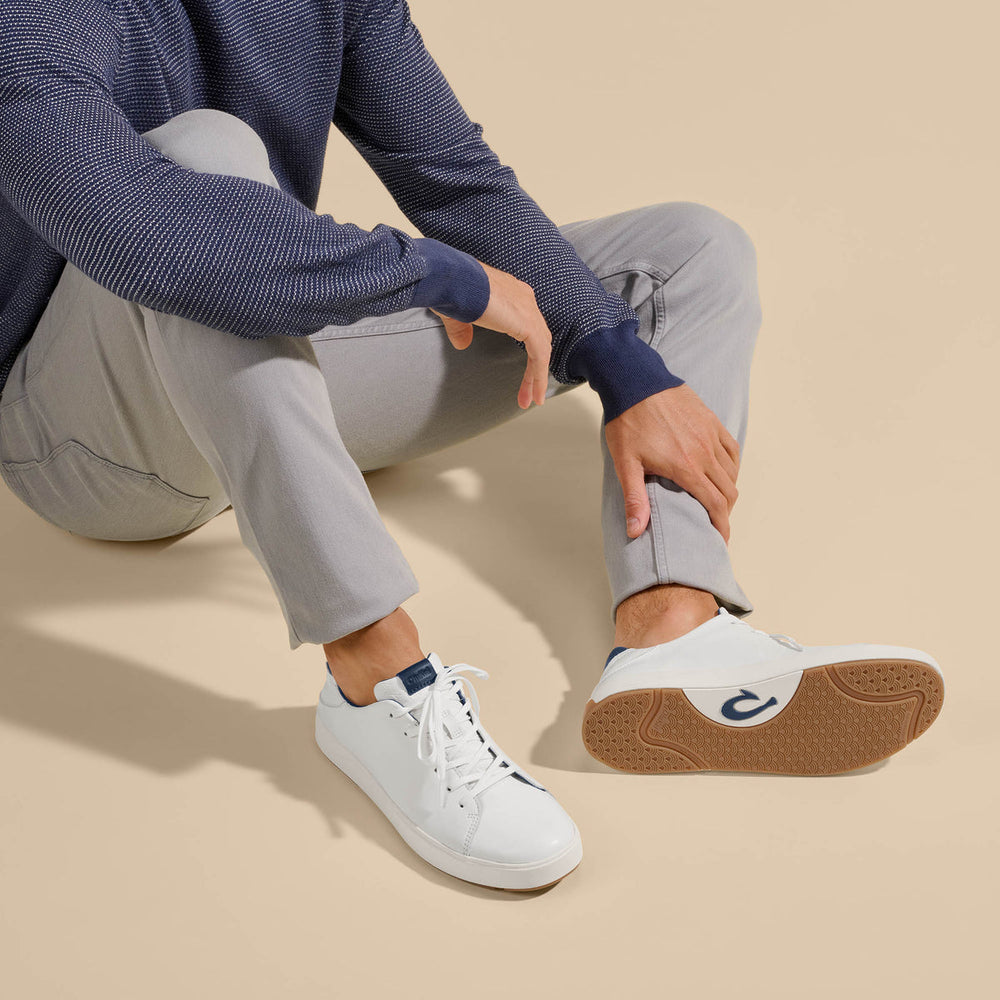 Lae‘ahi Lī ‘Ili Men's Sneakers - Bright White / Trench Blue | OluKai Men