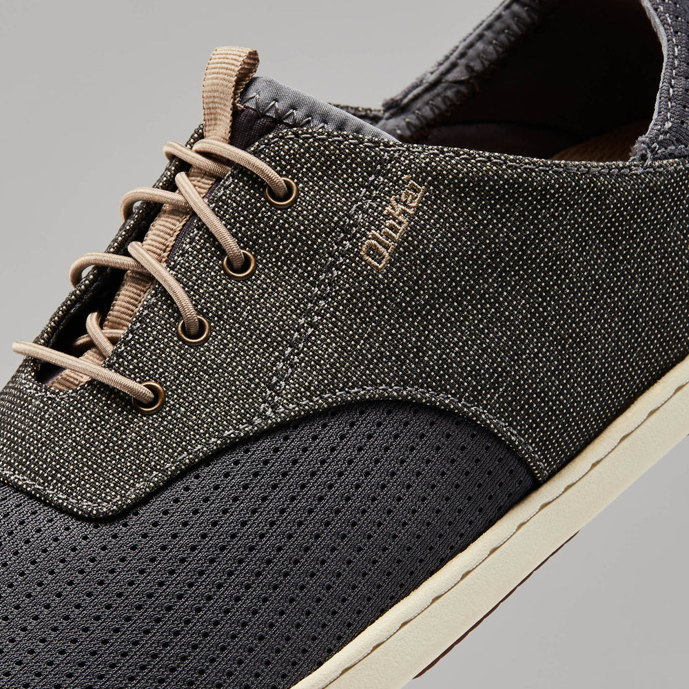 Nohea Moku Men's Boat Shoes - Charcoal / Clay | OluKai Men