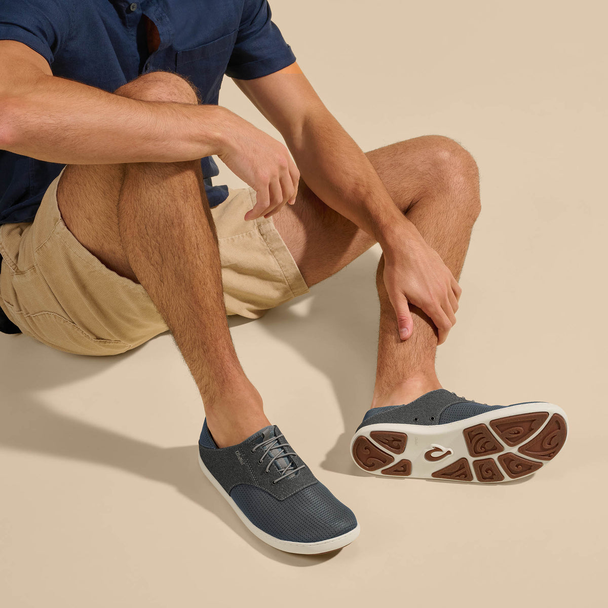 Nohea Moku Men's Boat Shoes - Charcoal / Clay | OluKai Men