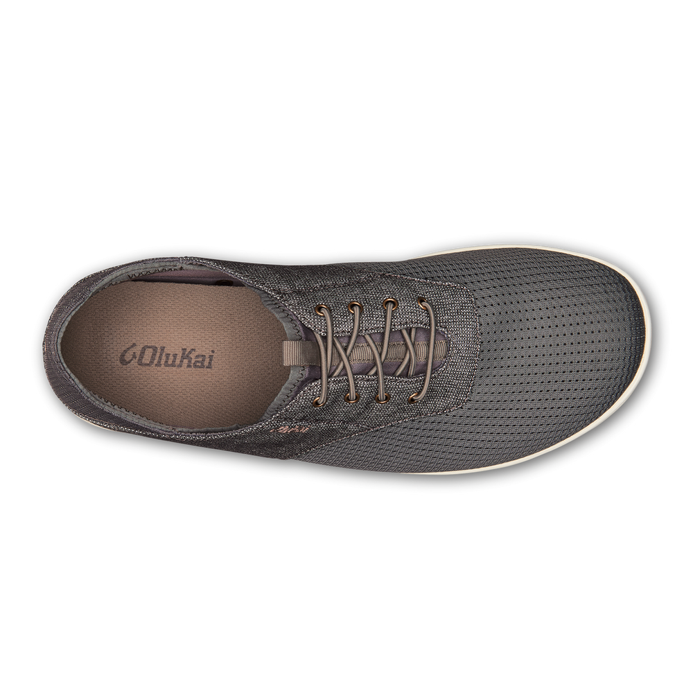 Nohea Moku Men's Boat Shoes - Charcoal / Clay | OluKai Men