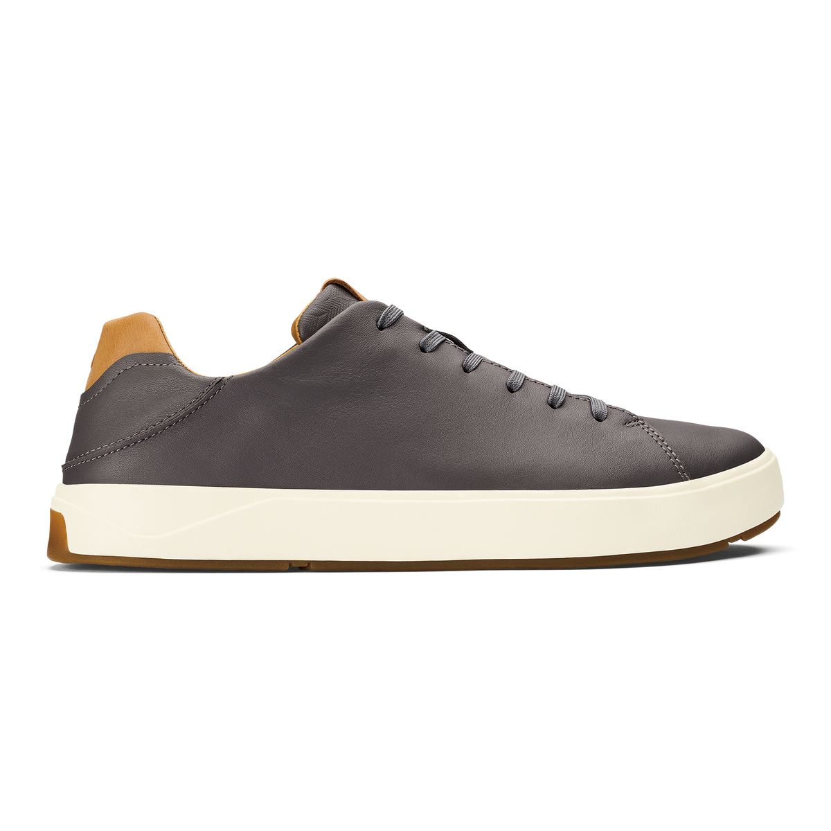 Lae‘ahi Lī ‘Ili Men's Leather Sneakers - Stone | OluKai Men