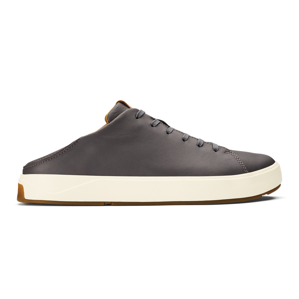 Lae‘ahi Lī ‘Ili Men's Leather Sneakers - Stone | OluKai Men