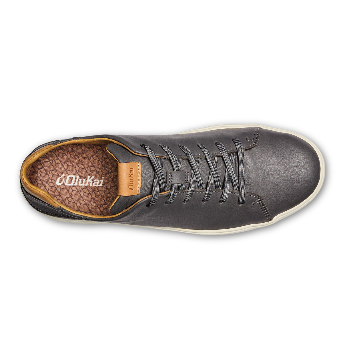 Lae‘ahi Lī ‘Ili Men's Leather Sneakers - Stone | OluKai Men