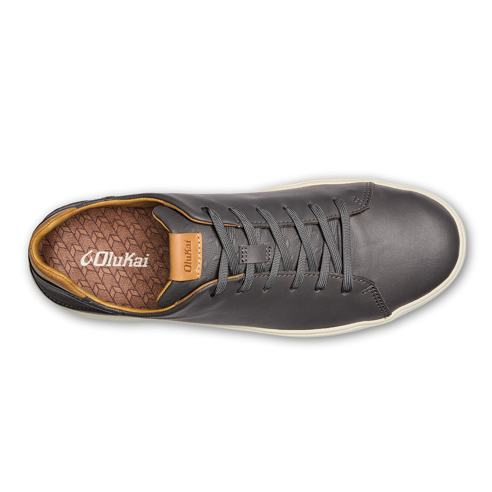 Lae‘ahi Lī ‘Ili Men's Leather Sneakers - Stone | OluKai Men