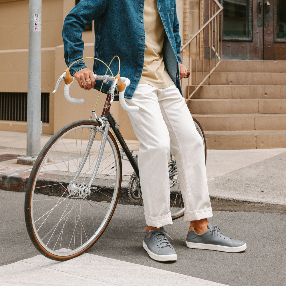 Lae‘ahi Lī ‘Ili Men's Leather Sneakers - Stone | OluKai Men