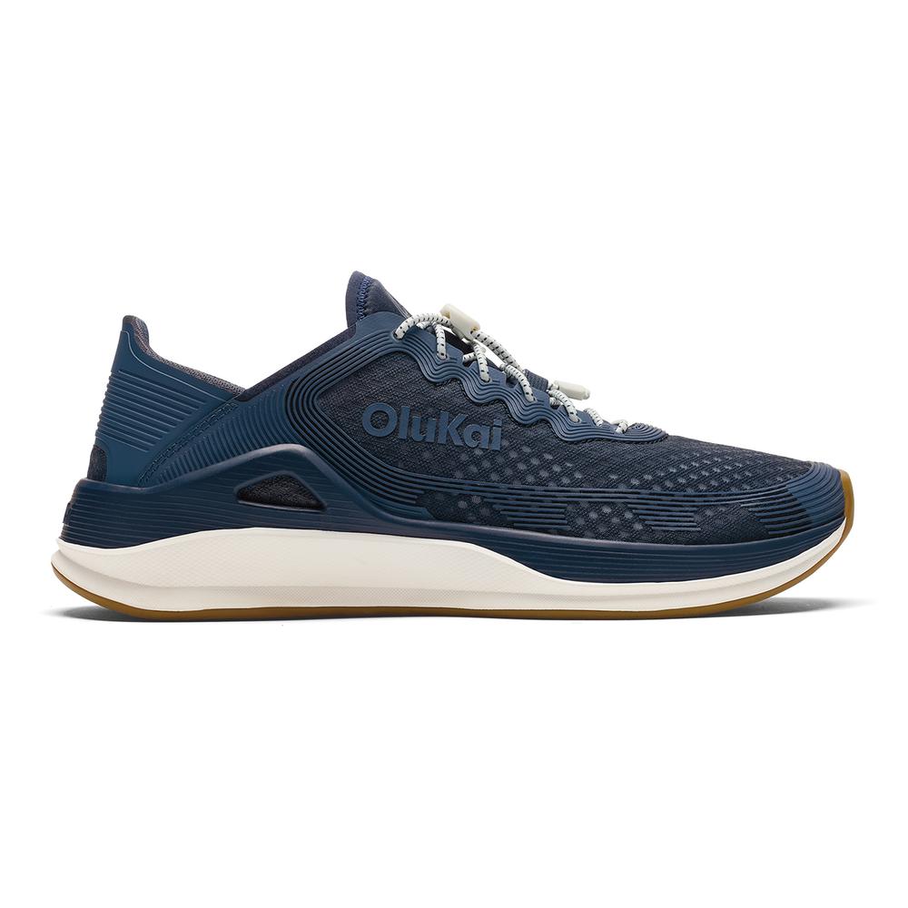 ‘Ahi Men’s Water Boat Shoes - Mood Indigo / Coastal Blue | OluKai Men