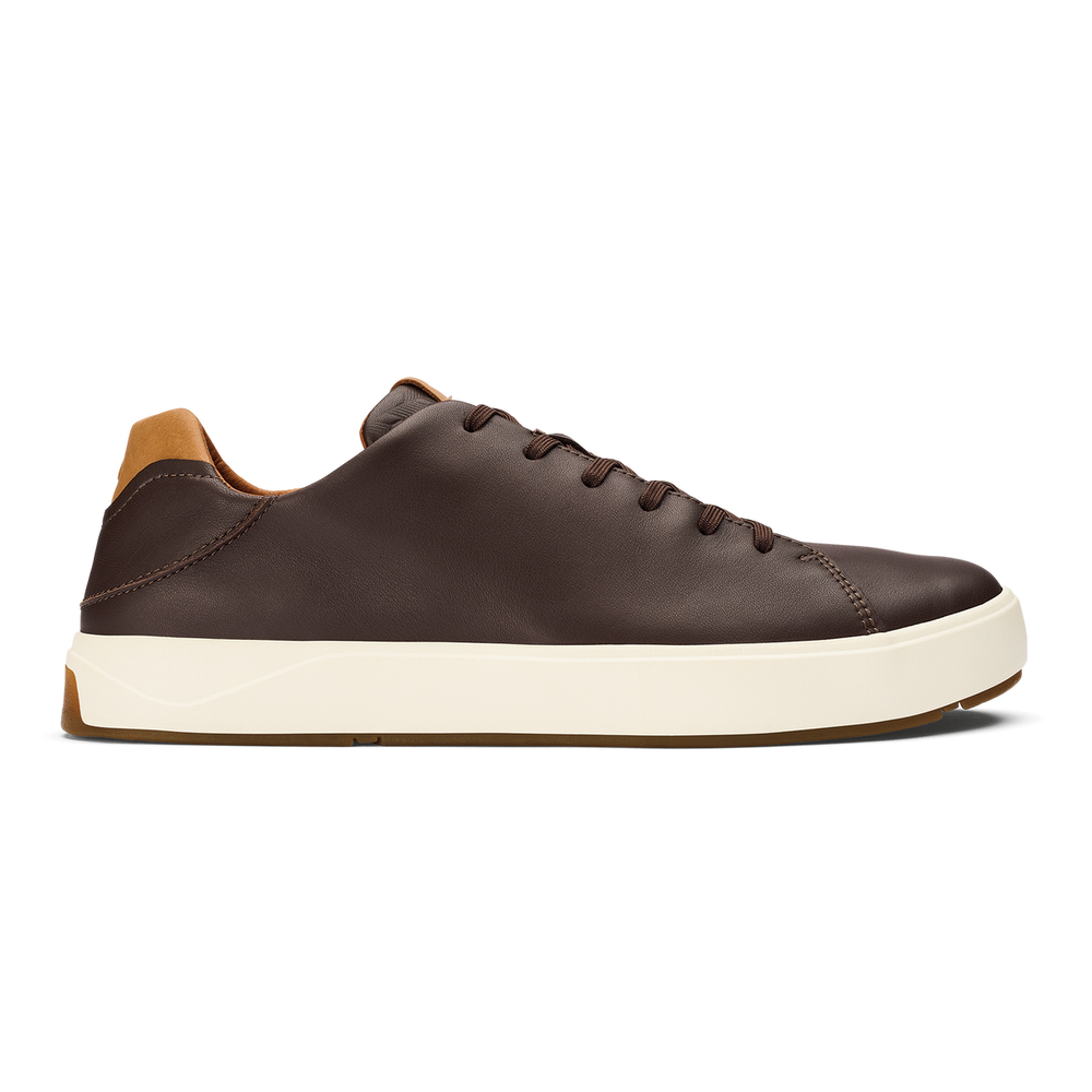 Lae‘ahi Lī ‘Ili Men's Leather Sneakers - Dark Java | OluKai Men