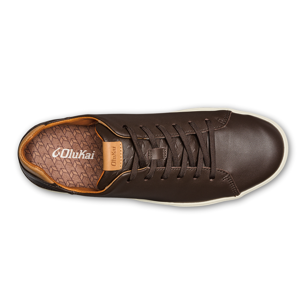 Lae‘ahi Lī ‘Ili Men's Leather Sneakers - Dark Java | OluKai Men