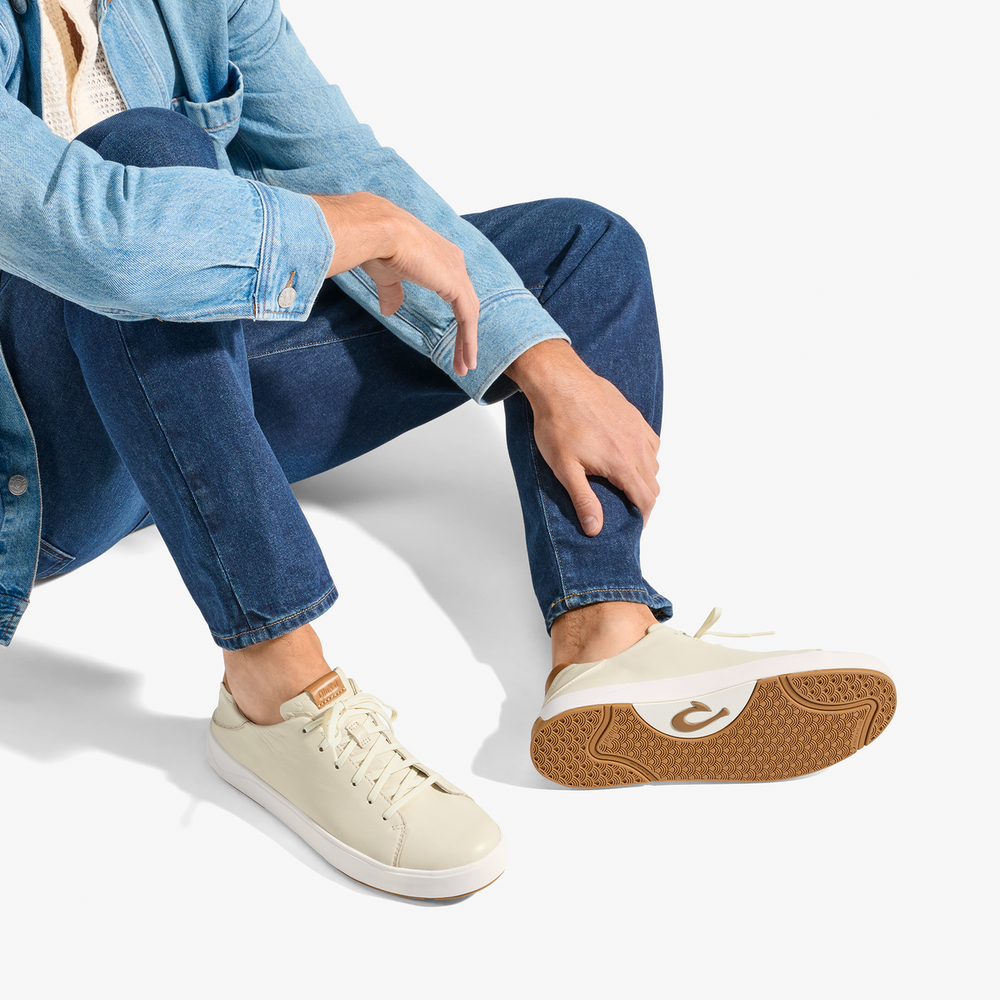 Lae‘ahi Lī ‘Ili Men's Leather Sneakers - Tapa | OluKai Men