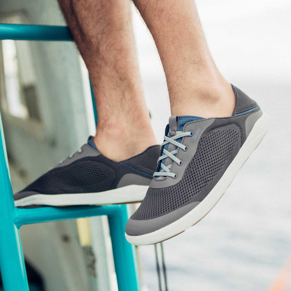 Moku Pae Men's Boat Shoes - Pavement / Vintage Blue | OluKai Men