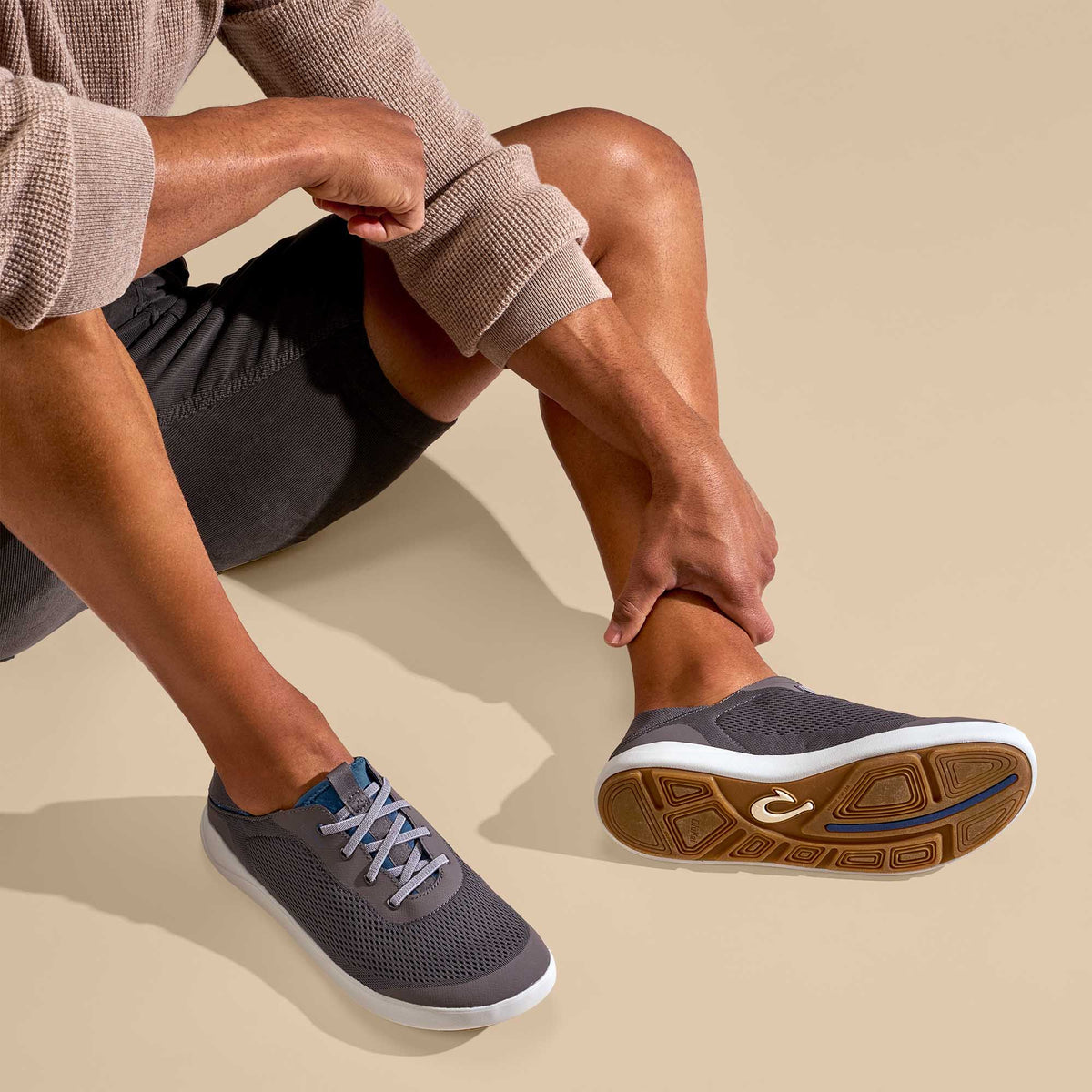 Moku Pae Men's Boat Shoes - Pavement / Vintage Blue | OluKai Men