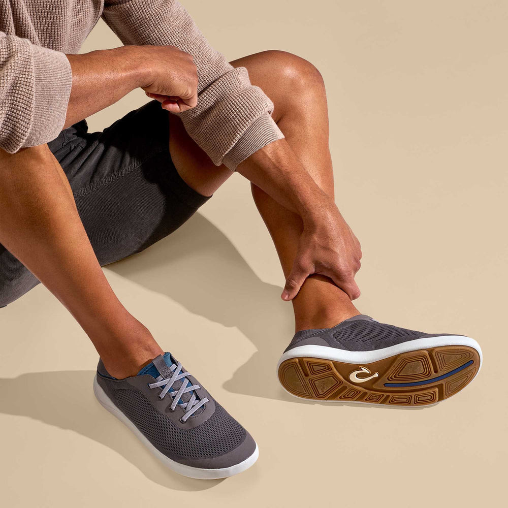 Moku Pae Men's Boat Shoes - Pavement / Vintage Blue | OluKai Men