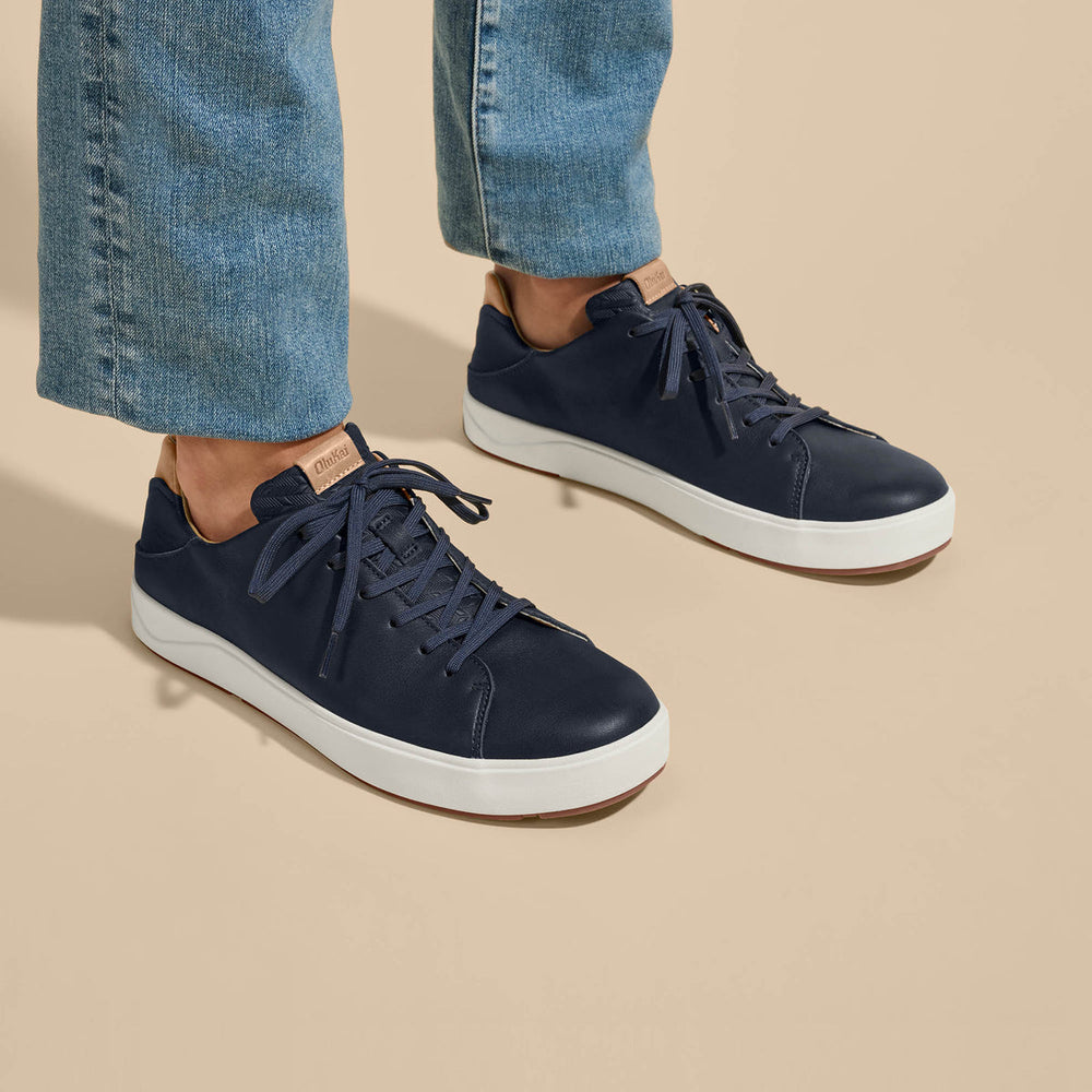 Lae‘ahi Lī ‘Ili Men's Leather Sneakers - Trench Blue | OluKai Men