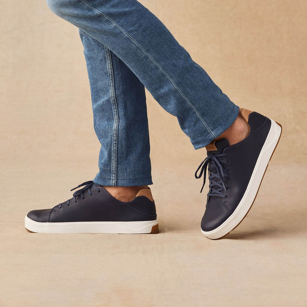 Lae‘ahi Lī ‘Ili Men's Leather Sneakers - Trench Blue | OluKai Men