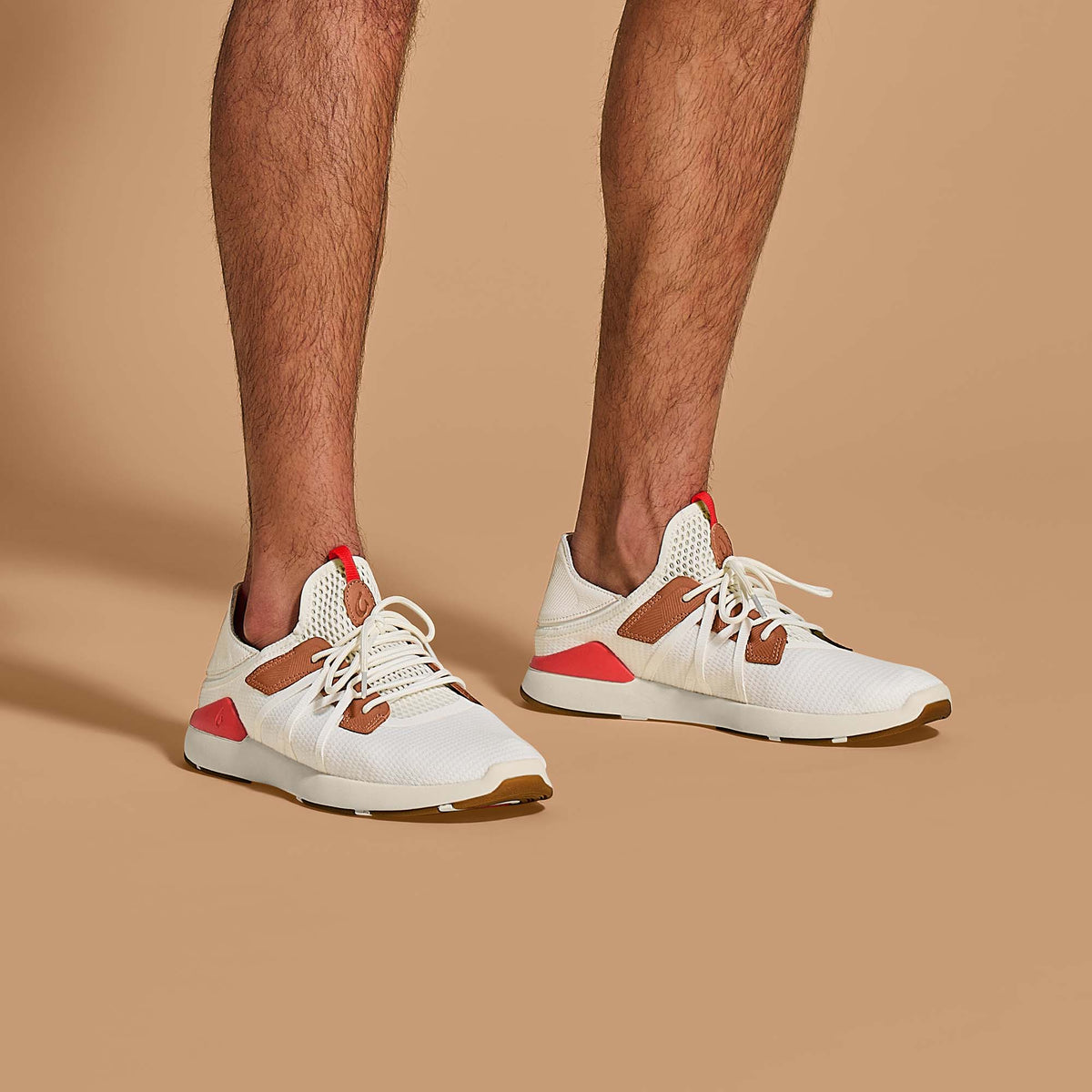 Mio Lī Men's Athletic Shoes - Bright White / Red Lava | OluKai Men