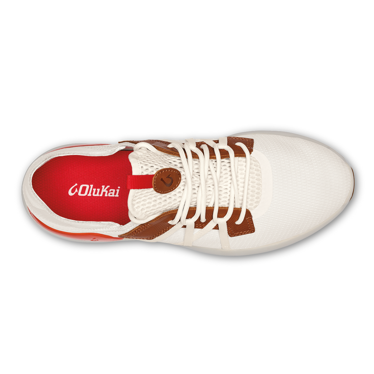 Mio Lī Men's Athletic Shoes - Bright White / Red Lava | OluKai Men
