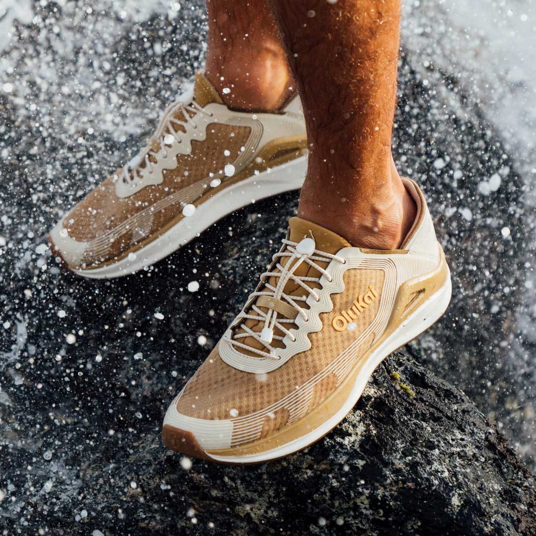 ‘Ahi Men’s Water Boat Shoes - Tan / Tapa | OluKai Men