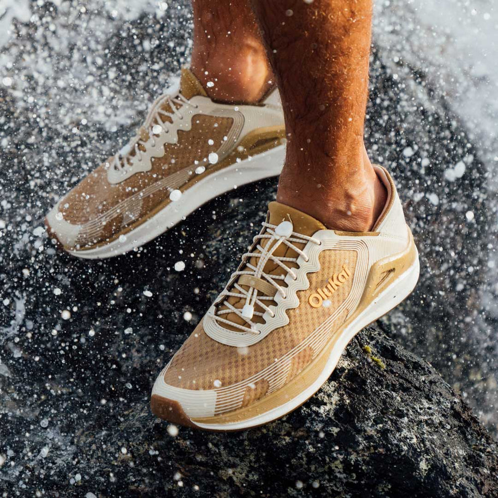 ‘Ahi Men’s Water Boat Shoes - Tan / Tapa | OluKai Men