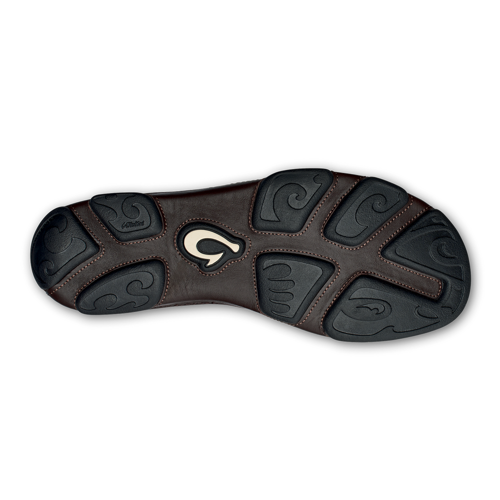 Moloā Men's Leather Slip On Shoes - Dark Wood / Dark Java | OluKai Men