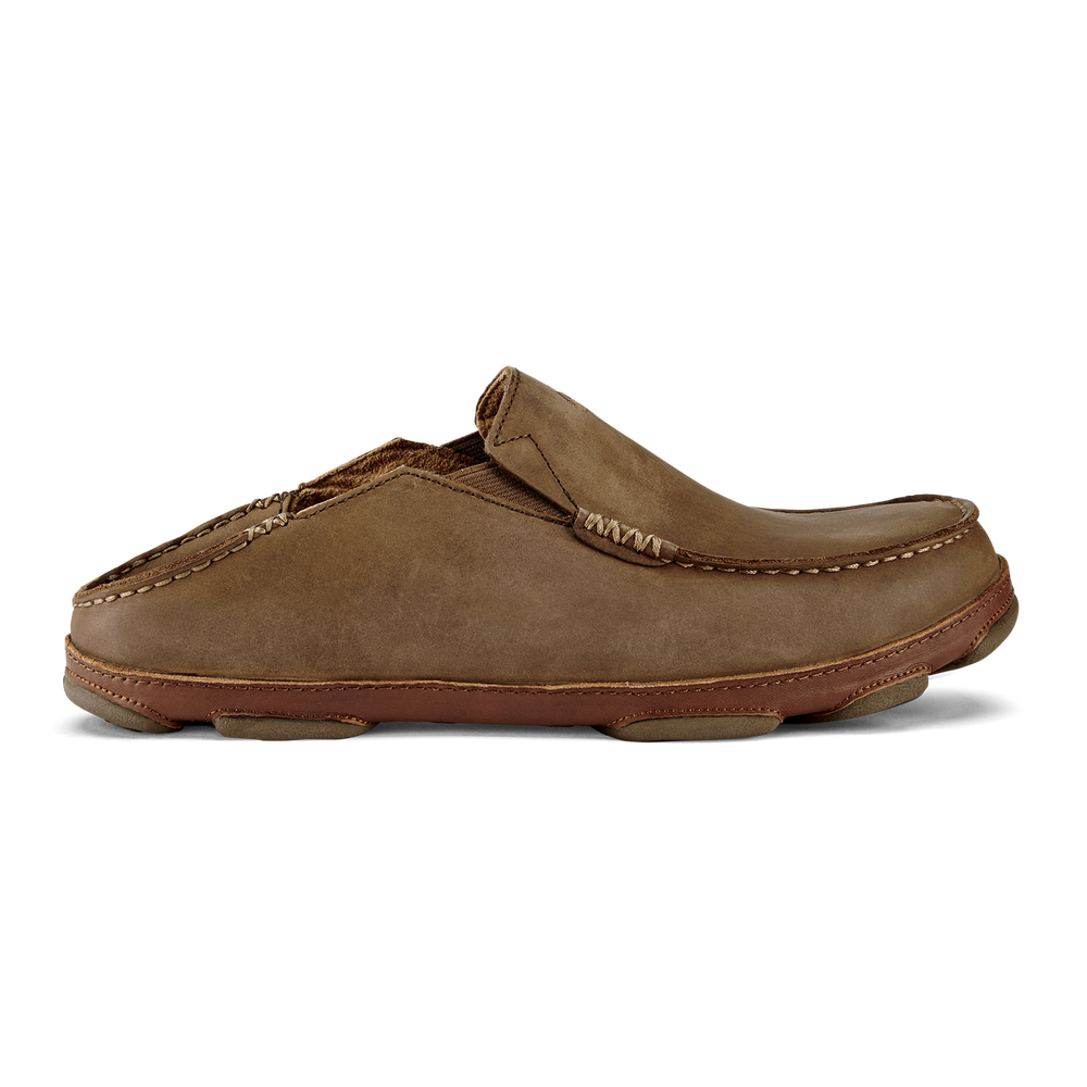 Moloā Men's Leather Slip On Shoes - Ray / Toffee | OluKai Men