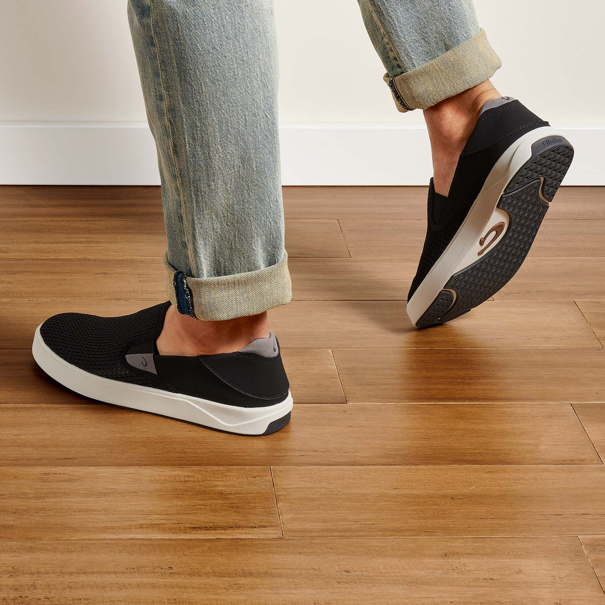 OluKai Lae‘ahi - Black | Men's Slip-on Sneakers | OluKai Men