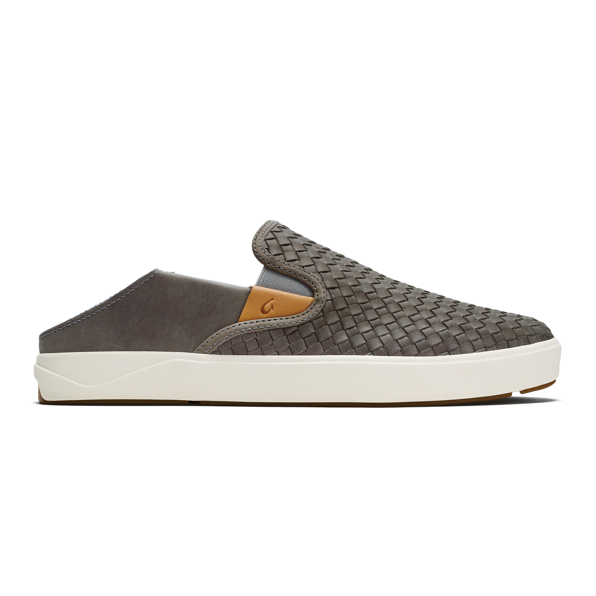 Lae‘ahi Lauhala Men's Leather Slip-On Sneakers - Ash | OluKai Men