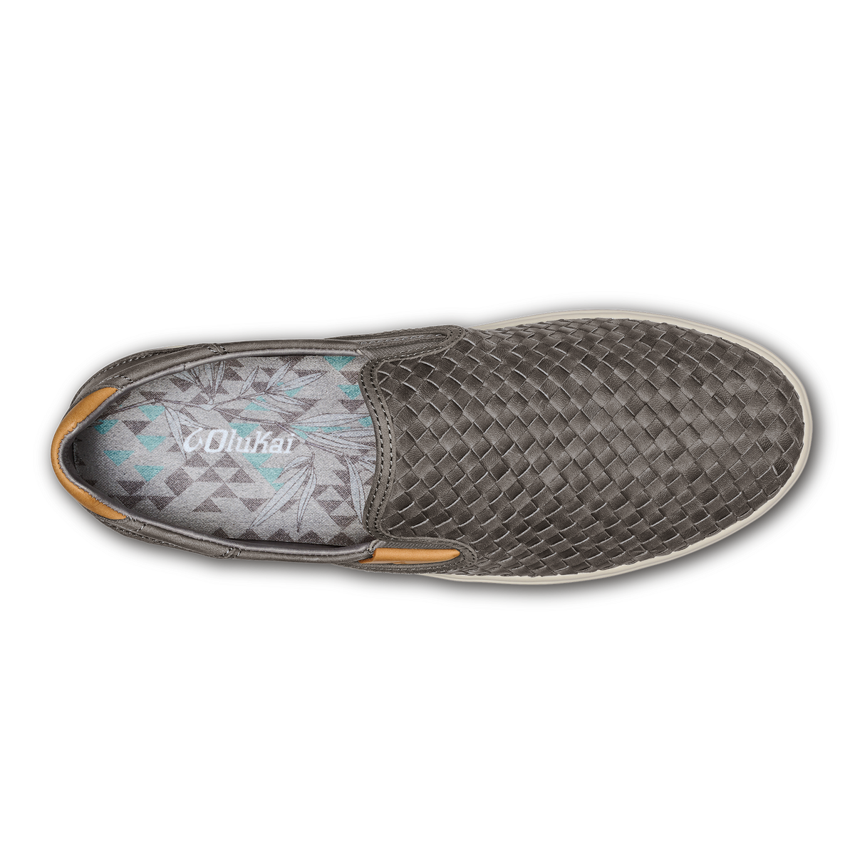 Lae‘ahi Lauhala Men's Leather Slip-On Sneakers - Ash | OluKai Men