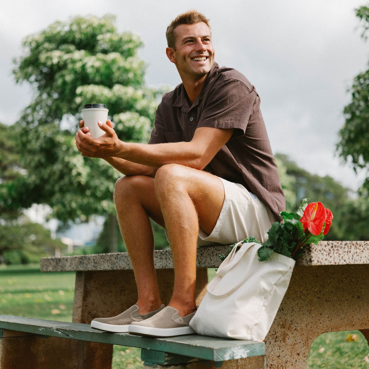 Lae‘ahi Men's Slip-On Sneakers - Clay | OluKai Men