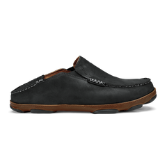 Moloā Men's Leather Slip On Shoes - Black / Toffee | OluKai Men