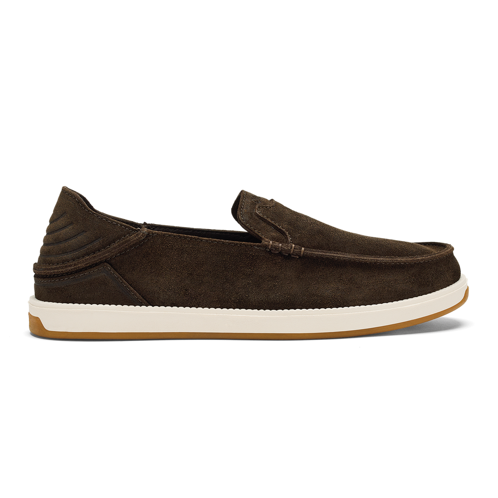 Kākaha Nia Men‘s Suede Slip-On Shoes - Dark Wood | OluKai Men