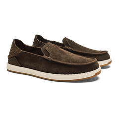 Kākaha Nia Men‘s Suede Slip-On Shoes - Dark Wood | OluKai Men