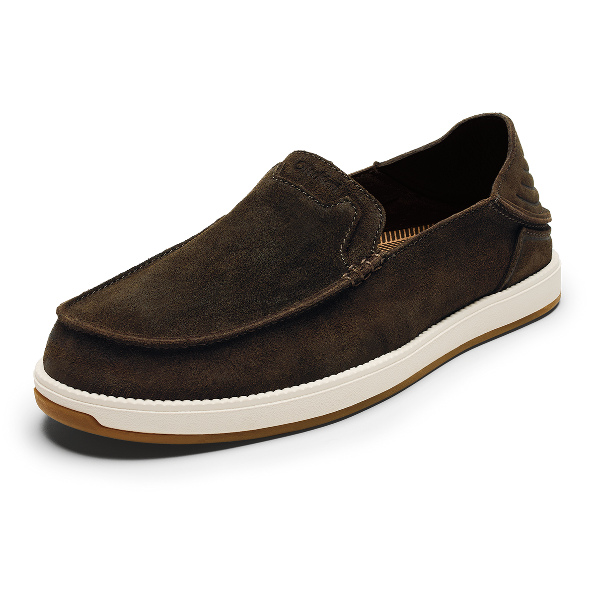 Kākaha Nia Men‘s Suede Slip-On Shoes - Dark Wood | OluKai Men