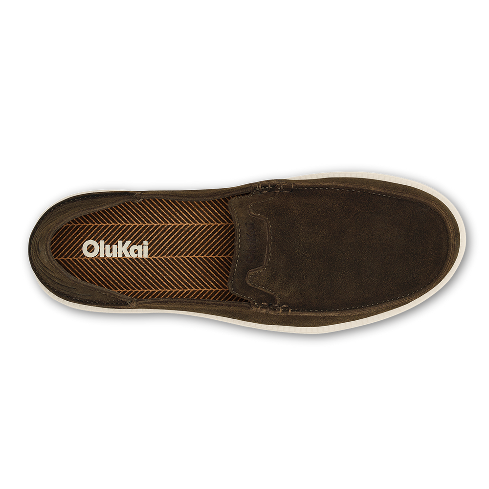 Kākaha Nia Men‘s Suede Slip-On Shoes - Dark Wood | OluKai Men