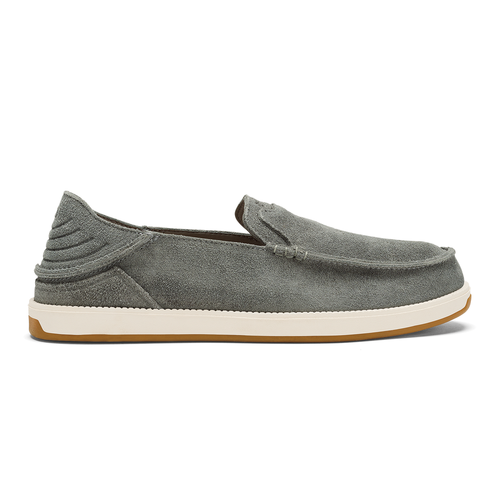 Kākaha Nia Men‘s Suede Slip-On Shoes - Ash | OluKai Men