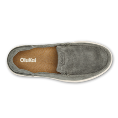 Kākaha Nia Men‘s Suede Slip-On Shoes - Ash | OluKai Men